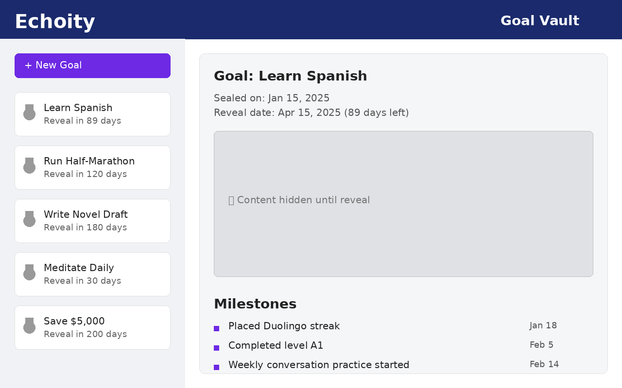 Goal vault screenshot